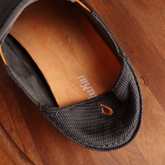 OluKai Shoes Mens SZ 9 Gray Nohea Mesh Slip On Convertible Loafer Casual Comfort - Picture 12 of 13